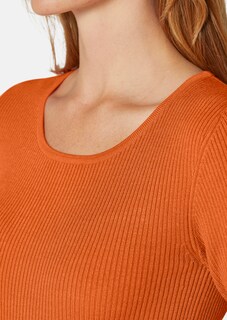 Rippstrickpullover mit kurzen Ärmeln thumbnail 5