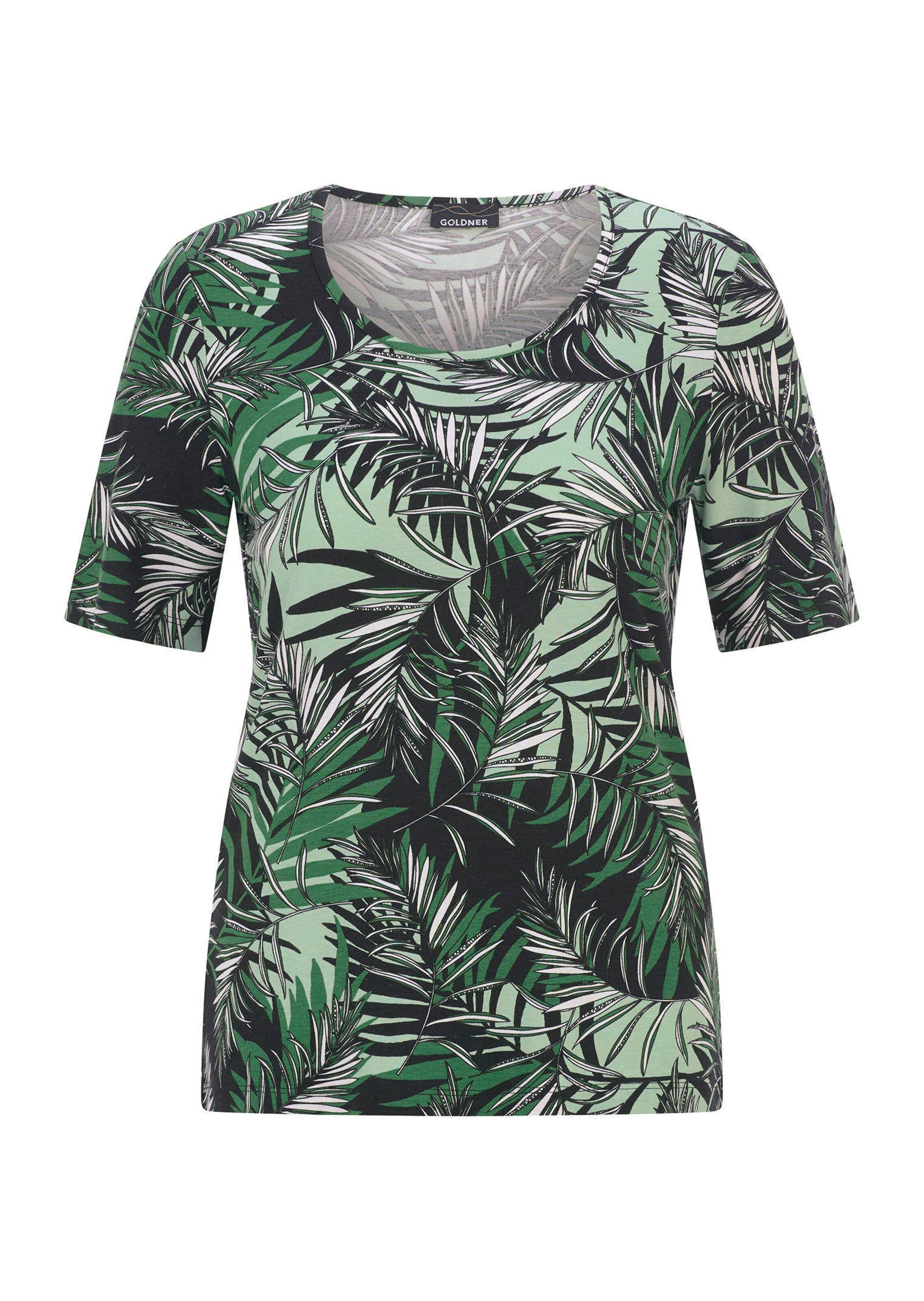 T-shirt en viscose avec imprimé palmier