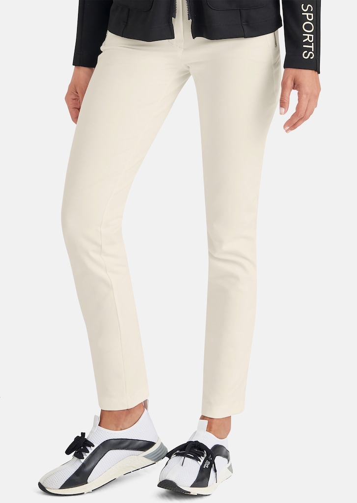 Slim-fit comfort trousers in lightweight textured fabric