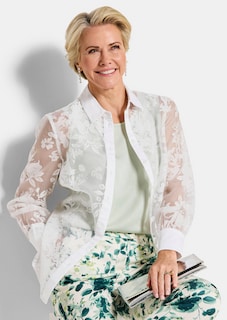 Ausbrenner-Bluse mit Blumenmuster thumbnail 4