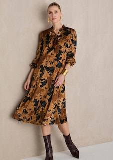 Schluppen-Kleid mit Allover-Blütenprint thumbnail 7