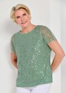 Blouse à paillettes avec top en satin de viscose thumbnail 7