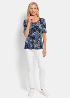 T-shirt en viscose avec imprimé palmier thumbnail 2
