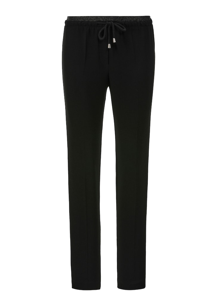 Slip-on trousers with creases