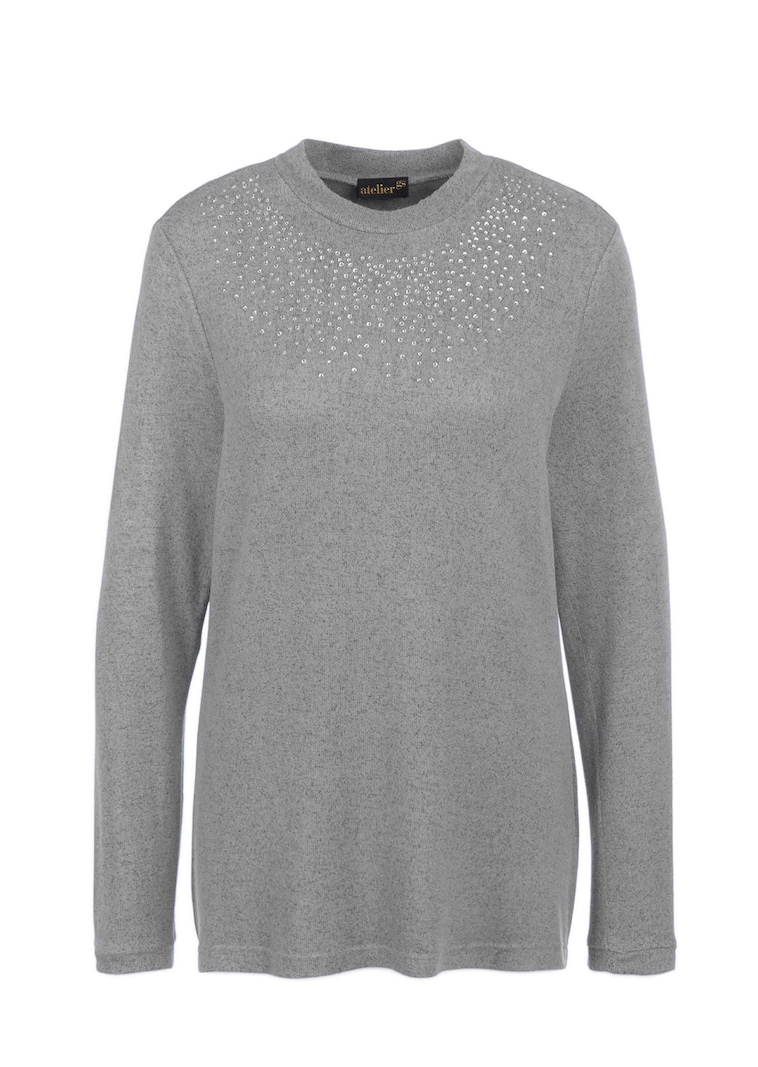 Angenehm weiches Shirt mit Glitzersteinen