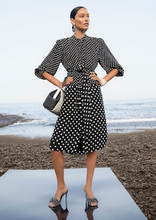 Pünktchenkleid mit Bindegürtel thumbnail 7