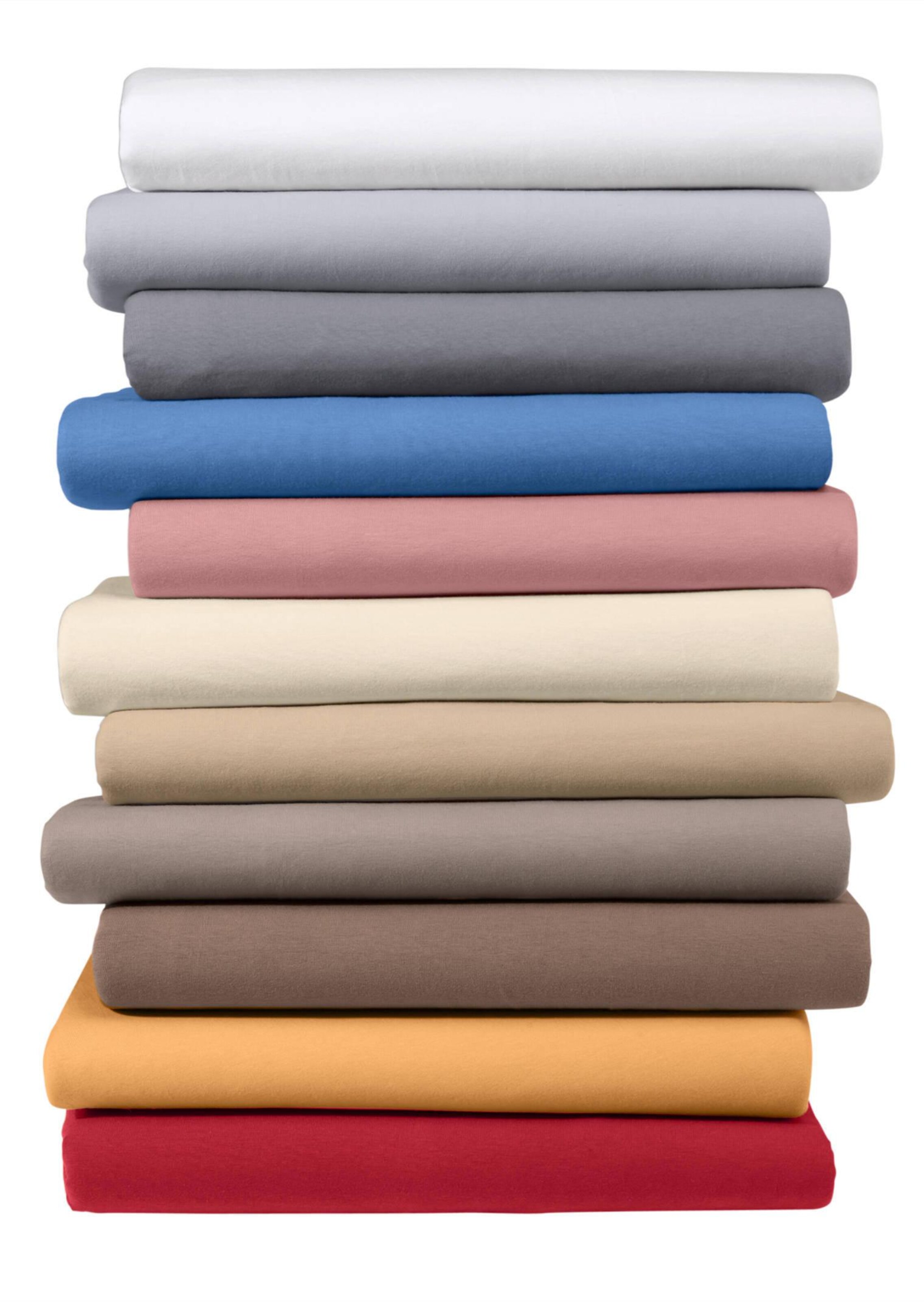 Drap-housse en jersey extensible - blanc - Gr. 140-160 x 200-220 cm de Goldner Fashion