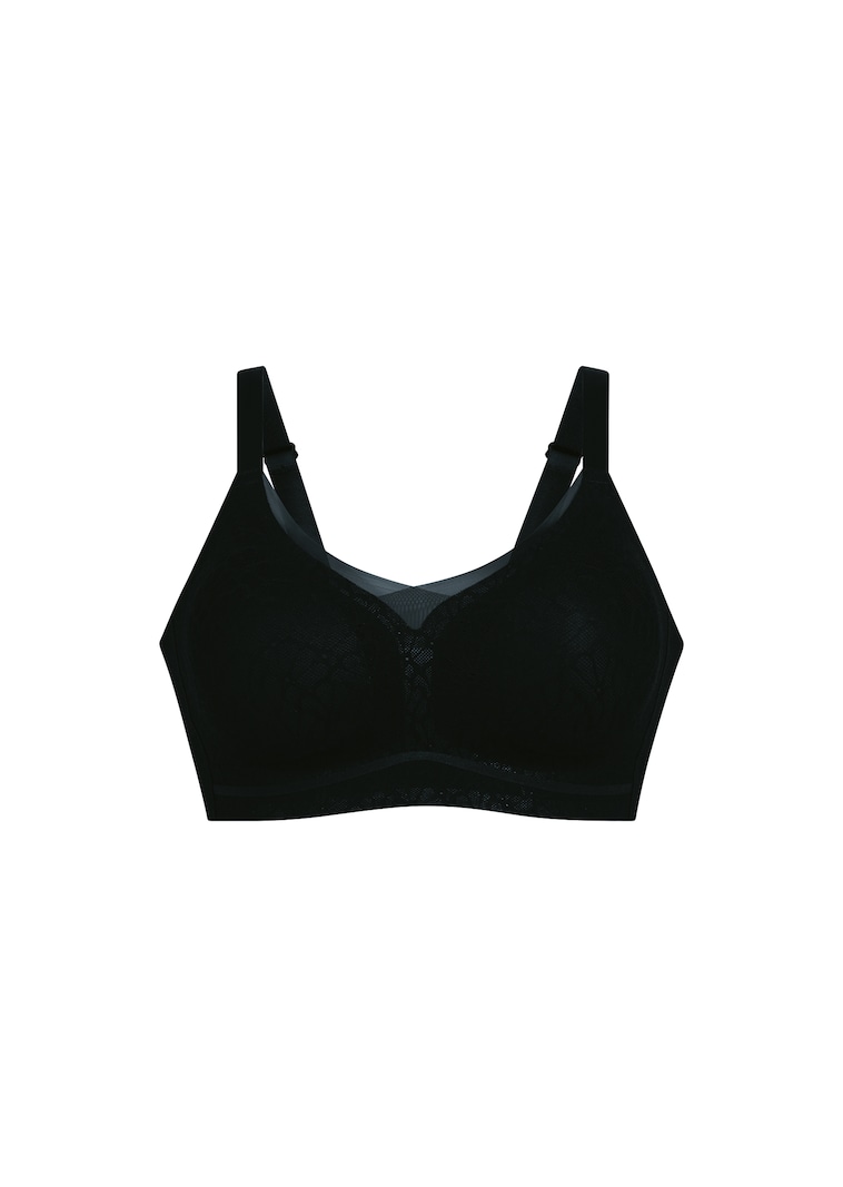 Soutien-gorge sans armatures orné de dentelle fleurie