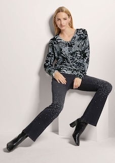 V-Pullover mit Unikat-Print thumbnail 4