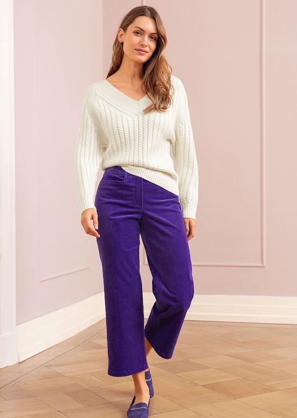 Culottes made from velvety soft fine corduroy