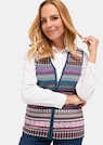 Jacquard tricot vest met kleurrijk streepdessin thumbnail 3