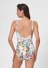 Swimming costume with drape effect and floral print thumbnail 3
