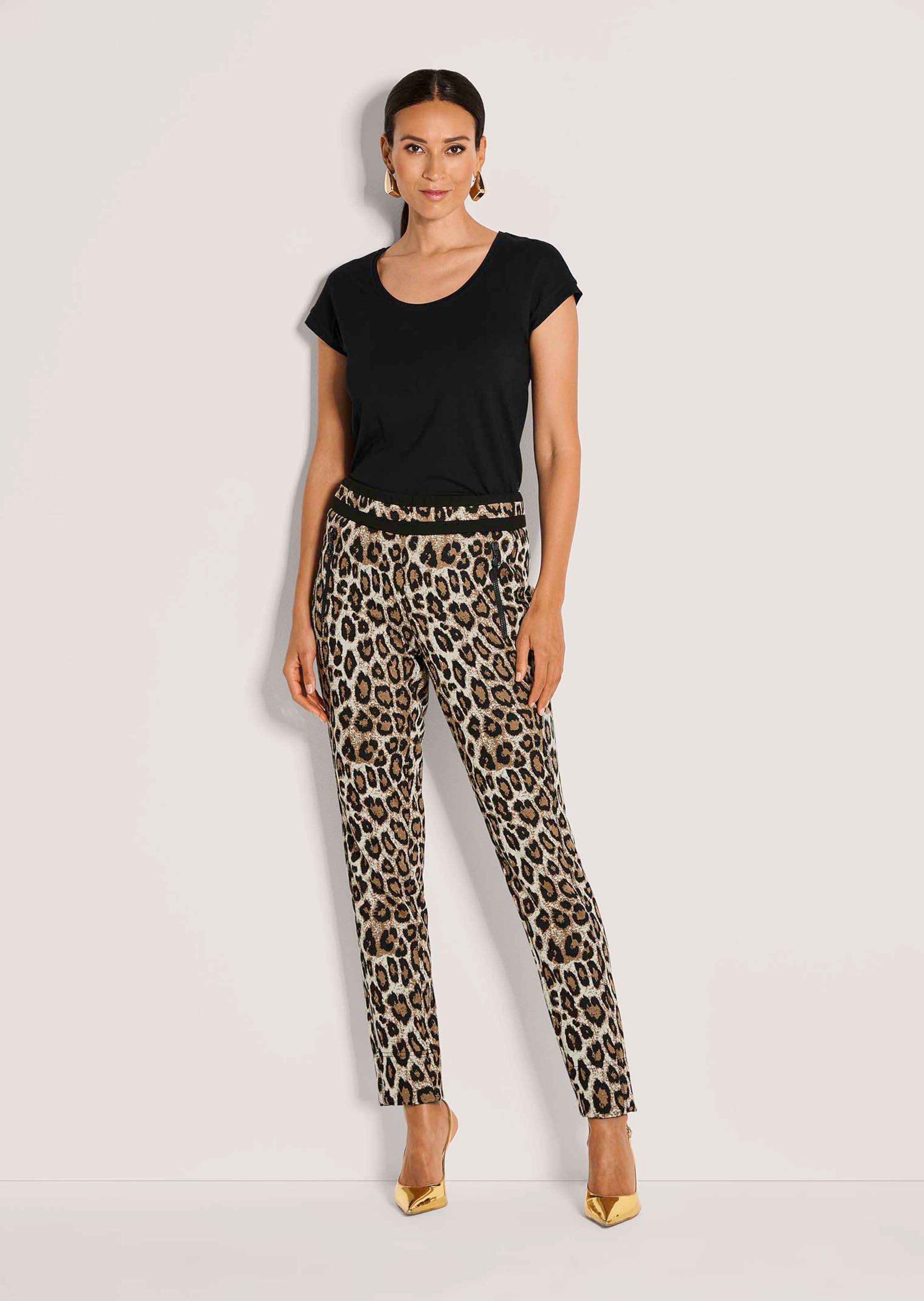 Pantalon New Directions Taille L - Motif Léopard Marron (Neuf Avec étiquettes)