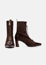 Spitze Stiefeletten in Wildlederoptik mit Glattleder thumbnail 4