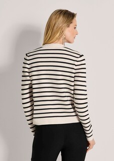 Strickjacke mit Streifen und Schmuckknöpfen thumbnail 3