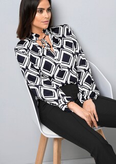 Bluse mit Stehkragen und Bindebänchen thumbnail 4