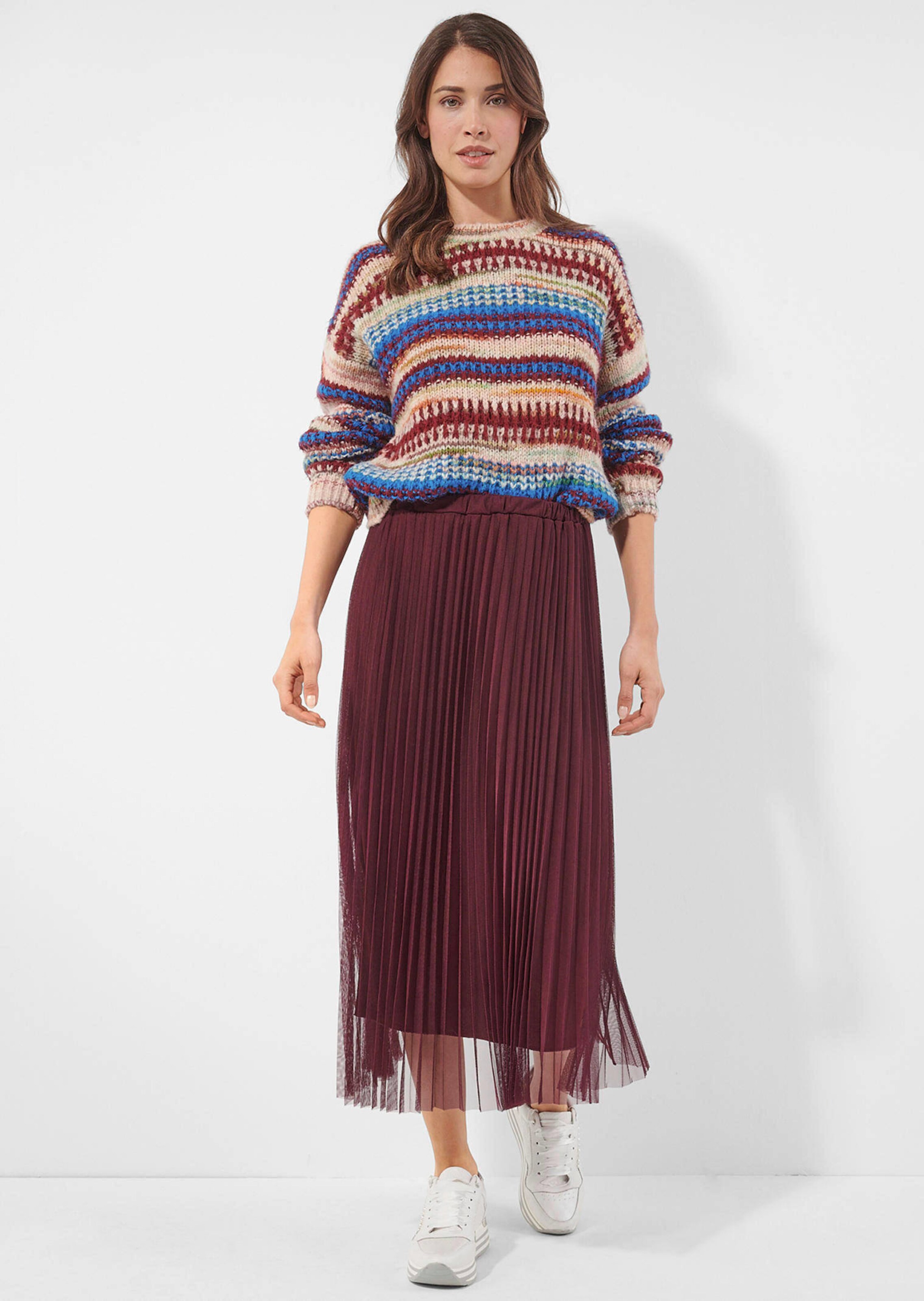 Jupe Plissée Midi Bordeaux Métallisée Pixie Market - Taille S - Occasion Très Bon État