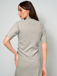 Strickshirt mit seitlicher Raffung thumbnail 3