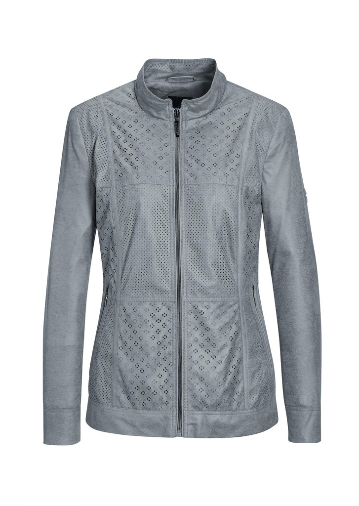 Blazer in weicher Velourslederoptik