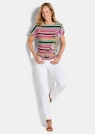 Blouseshirt met strepen en bloemen thumbnail 2