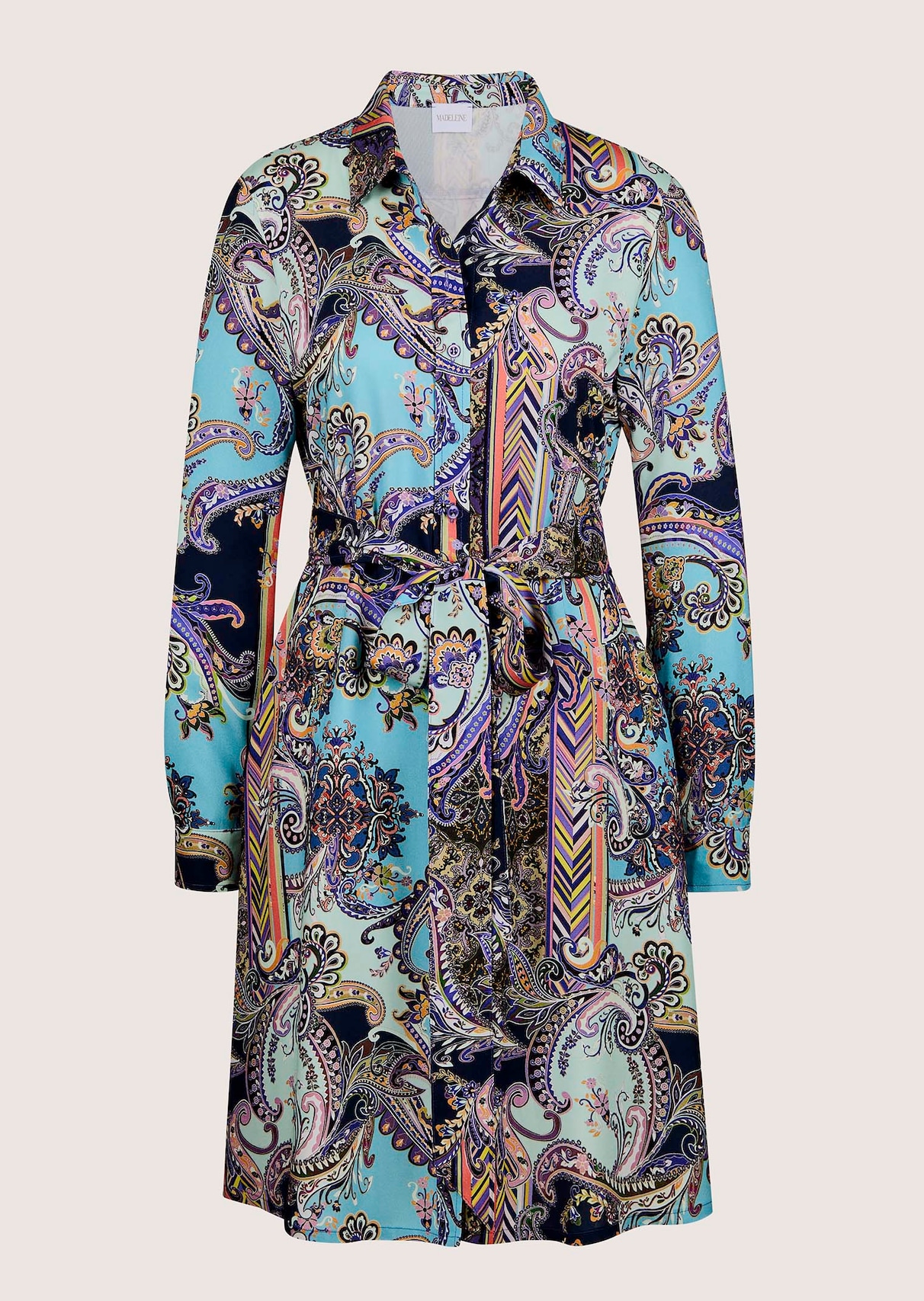 Schwungvolles Sommerkleid mit Unikat-Print