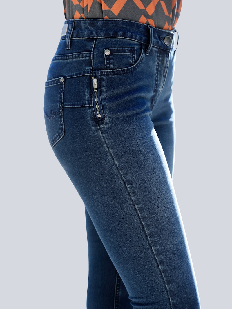 Jeans mit Zipperdetail am Tascheneingriff