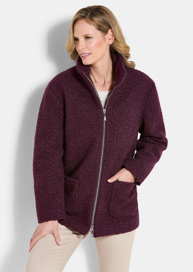 Teddy Jacke mit Stehkragen