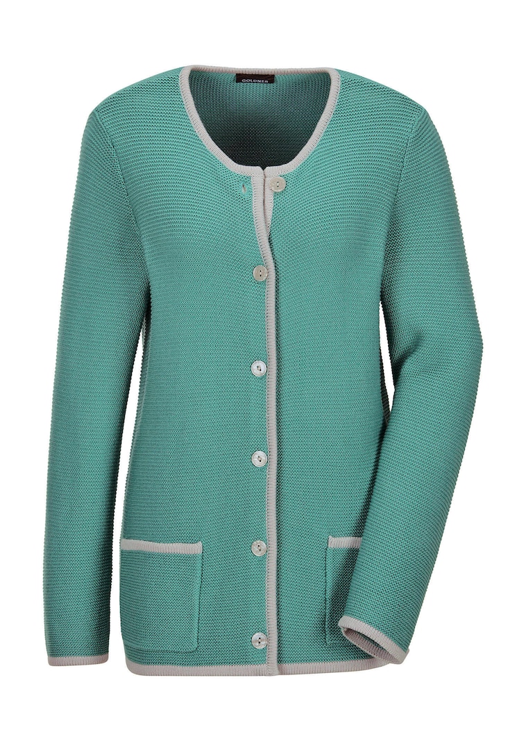 Veste en tricot avec poches plaquées