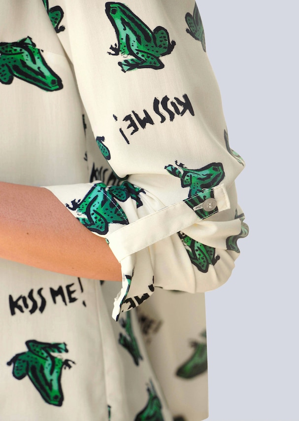 Bluse mit Druckdessin "Frösche" 6