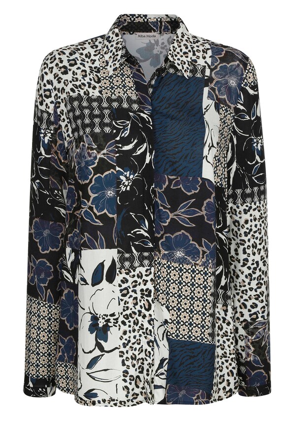 Bluse mit Patchwork-Druck 4