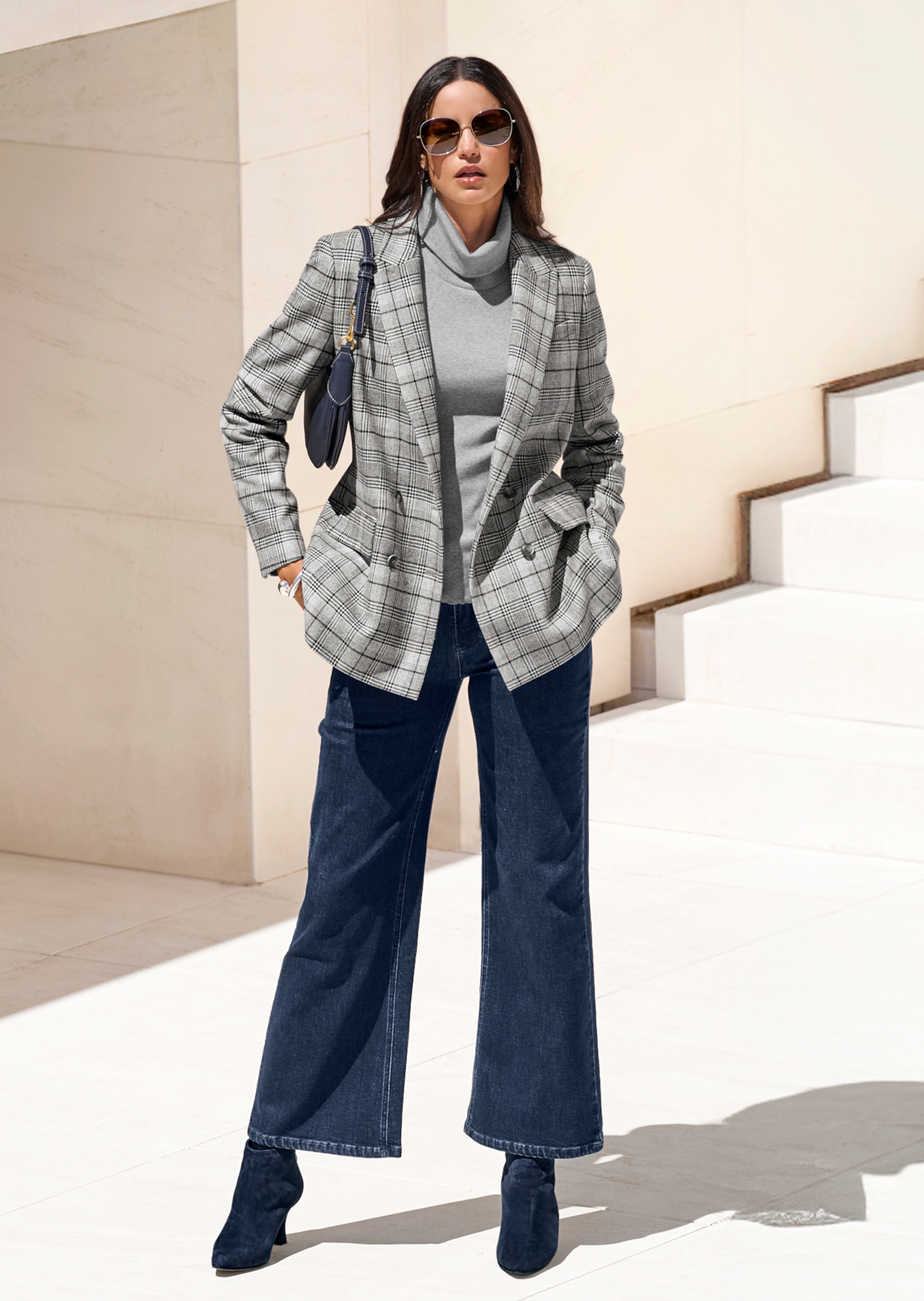 Langer Karo-Blazer