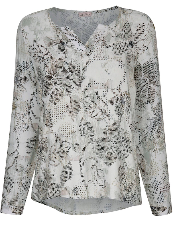 Bluse mit kleinem V-Ausschnitt 5