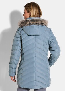 Veste matelassée avec capuche en fausse fourrure thumbnail 3