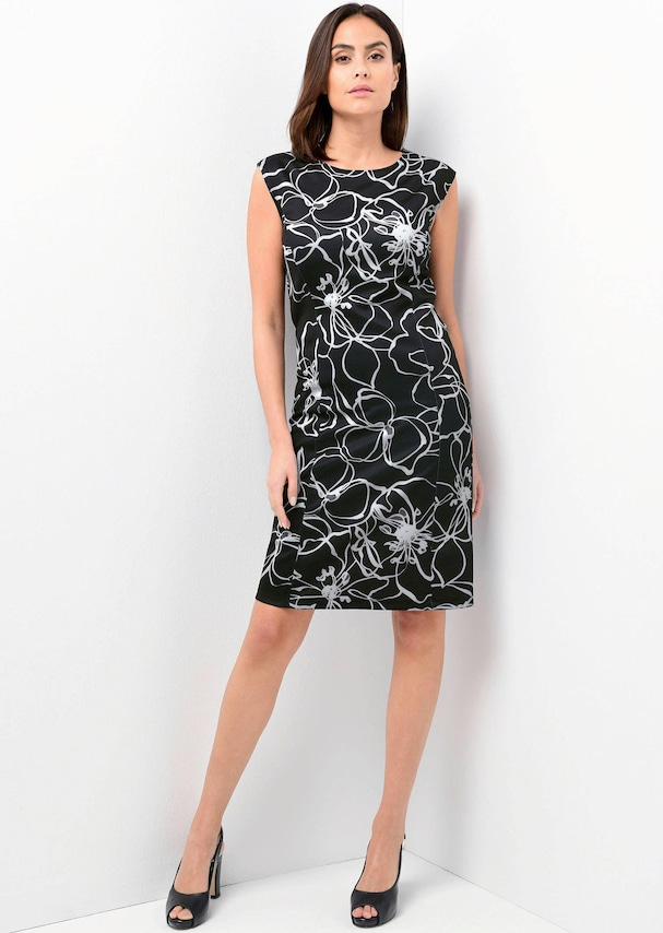 Jerseykleid in floralem Dessin 1