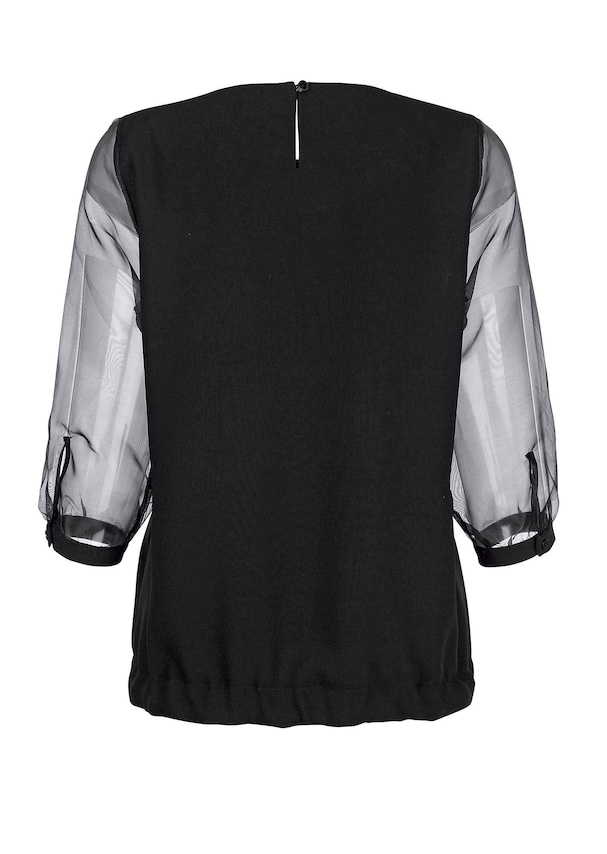 Bluse mit transparenten Ärmeln 5