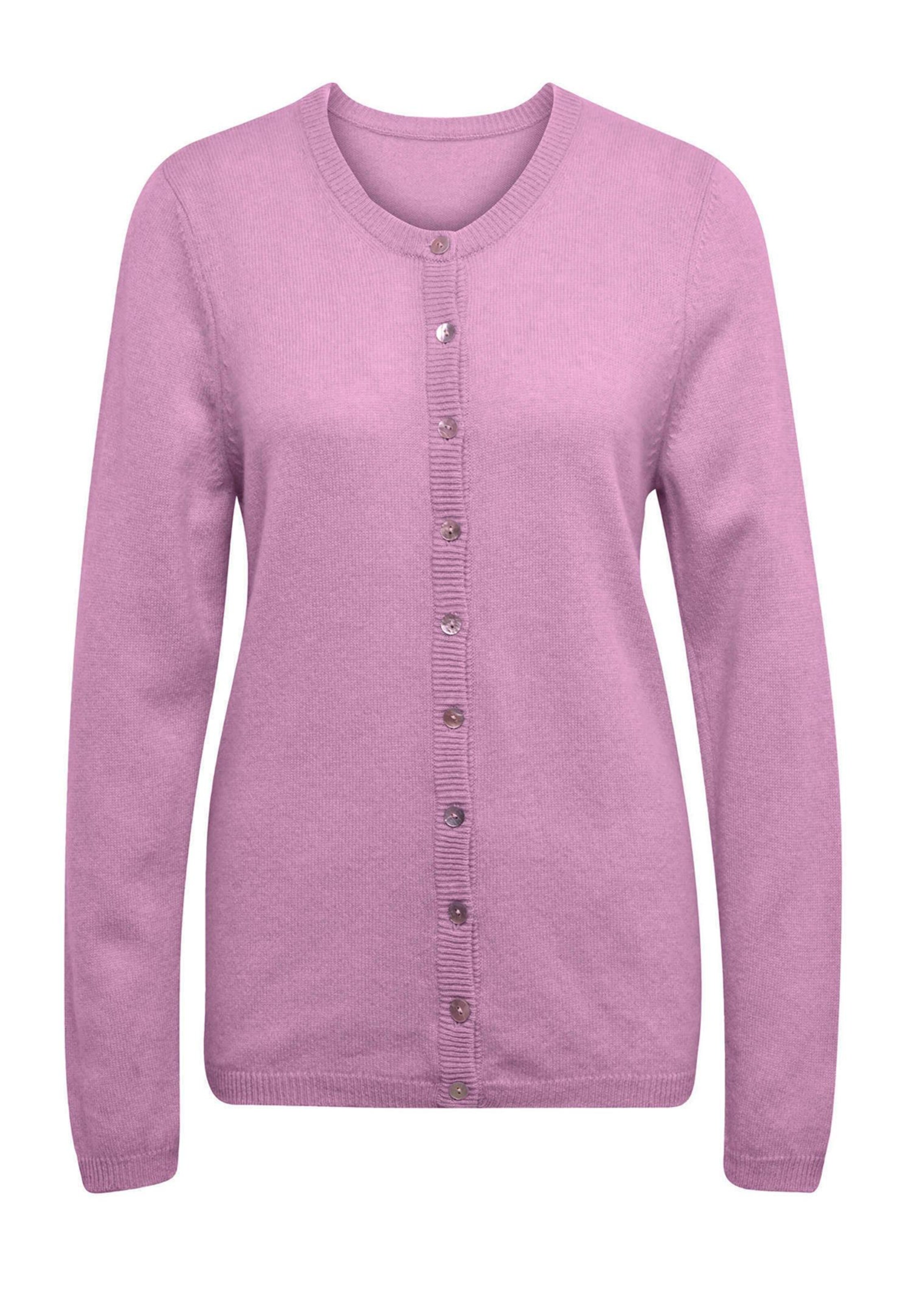 Cardigan en cachemire - mauve - Gr. 40 de Goldner Fashion