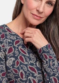 Shirt met lange mouwen en paisleymotief thumbnail 5