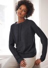 Round neck jumper with drawstring thumbnail 7