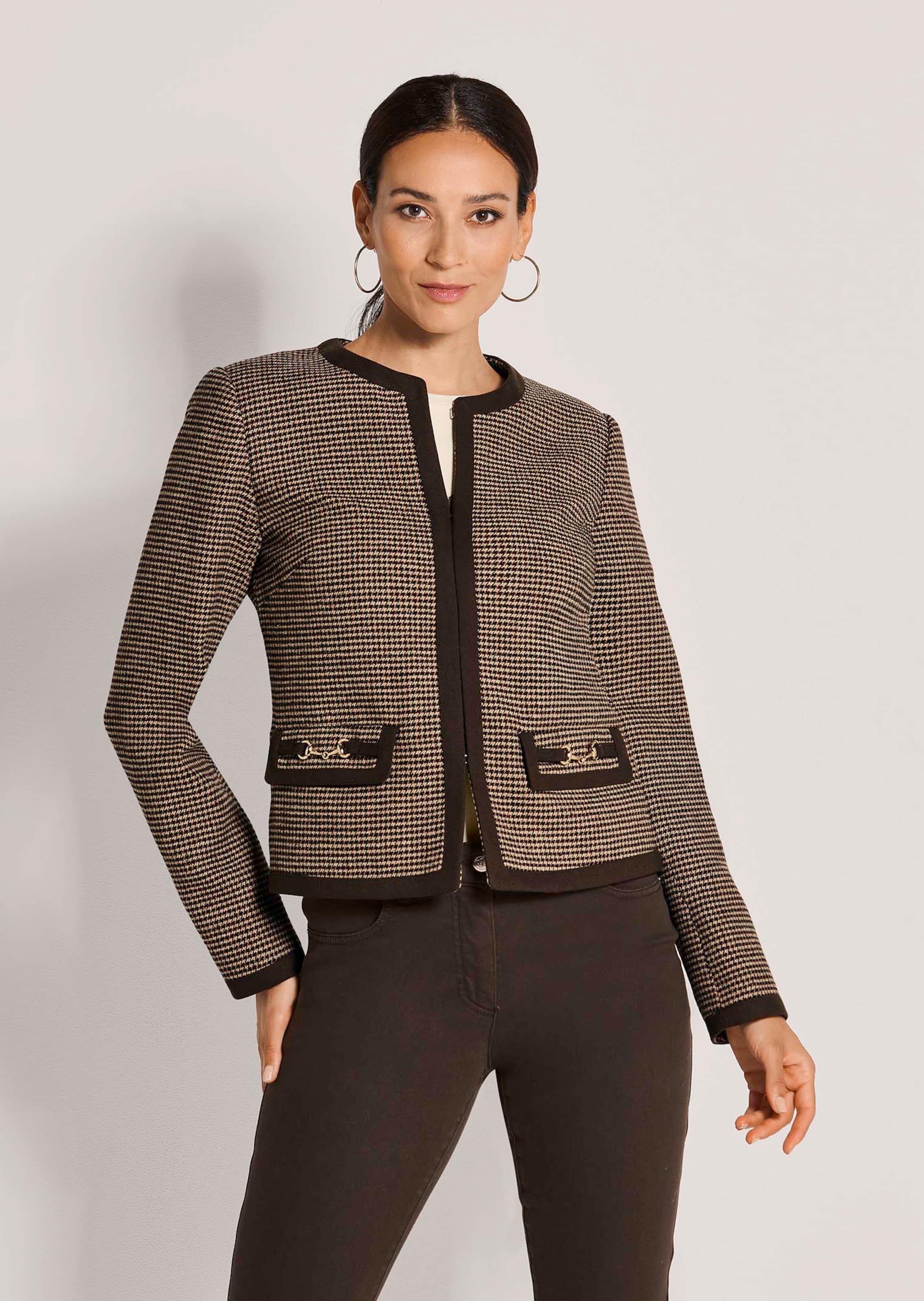 Kragenloser Pepita-Blazer