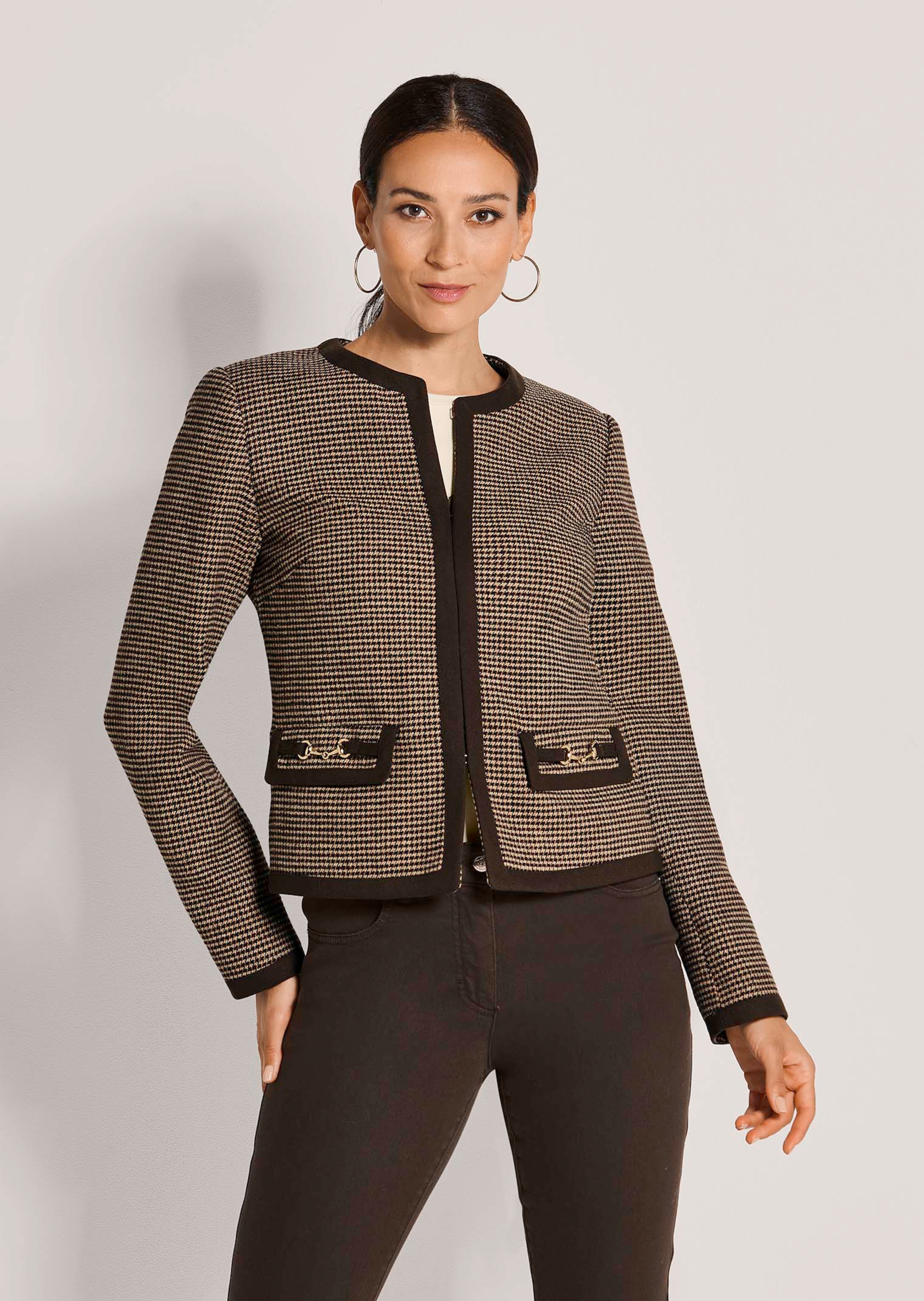 Kragenloser Pepita-Blazer