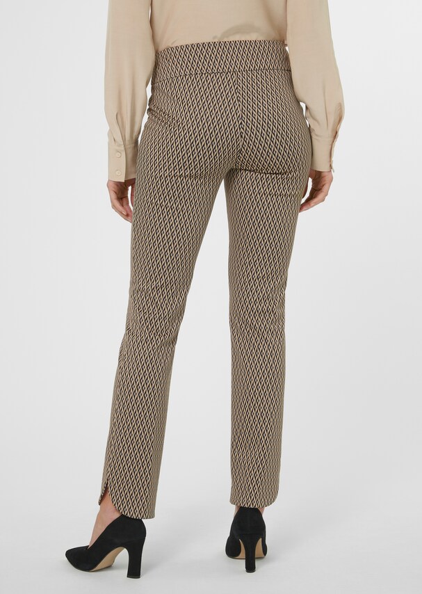 Slip-on trousers in high-quality jacquard 2