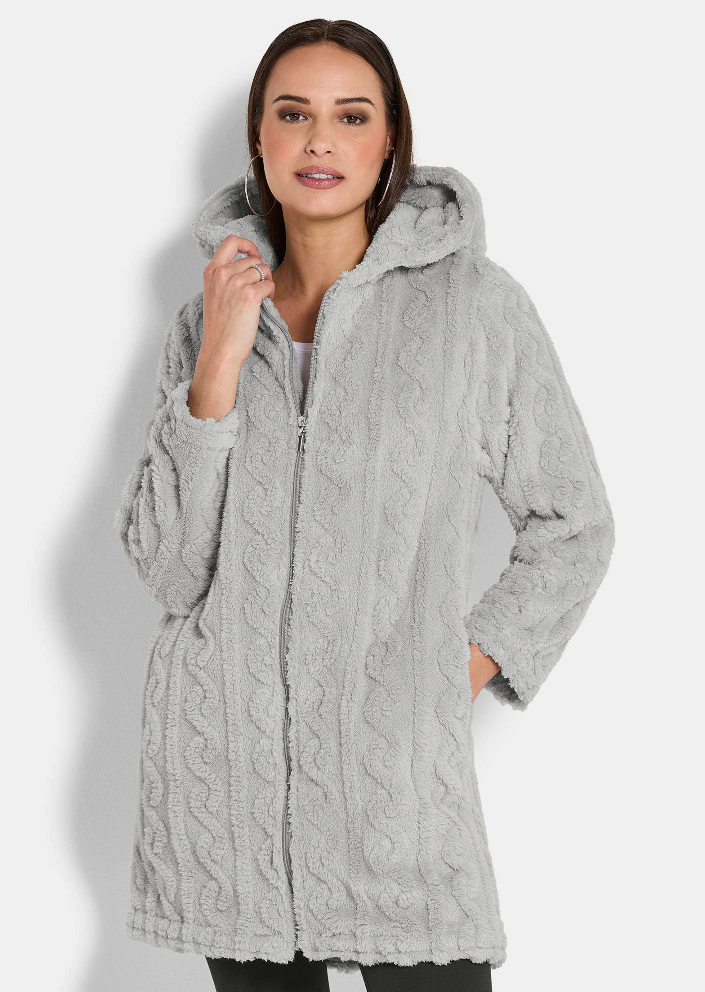 Veste polaire douillette avec capuche