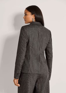 Klassischer Nadelstreifen-Blazer mit Wolle thumbnail 3