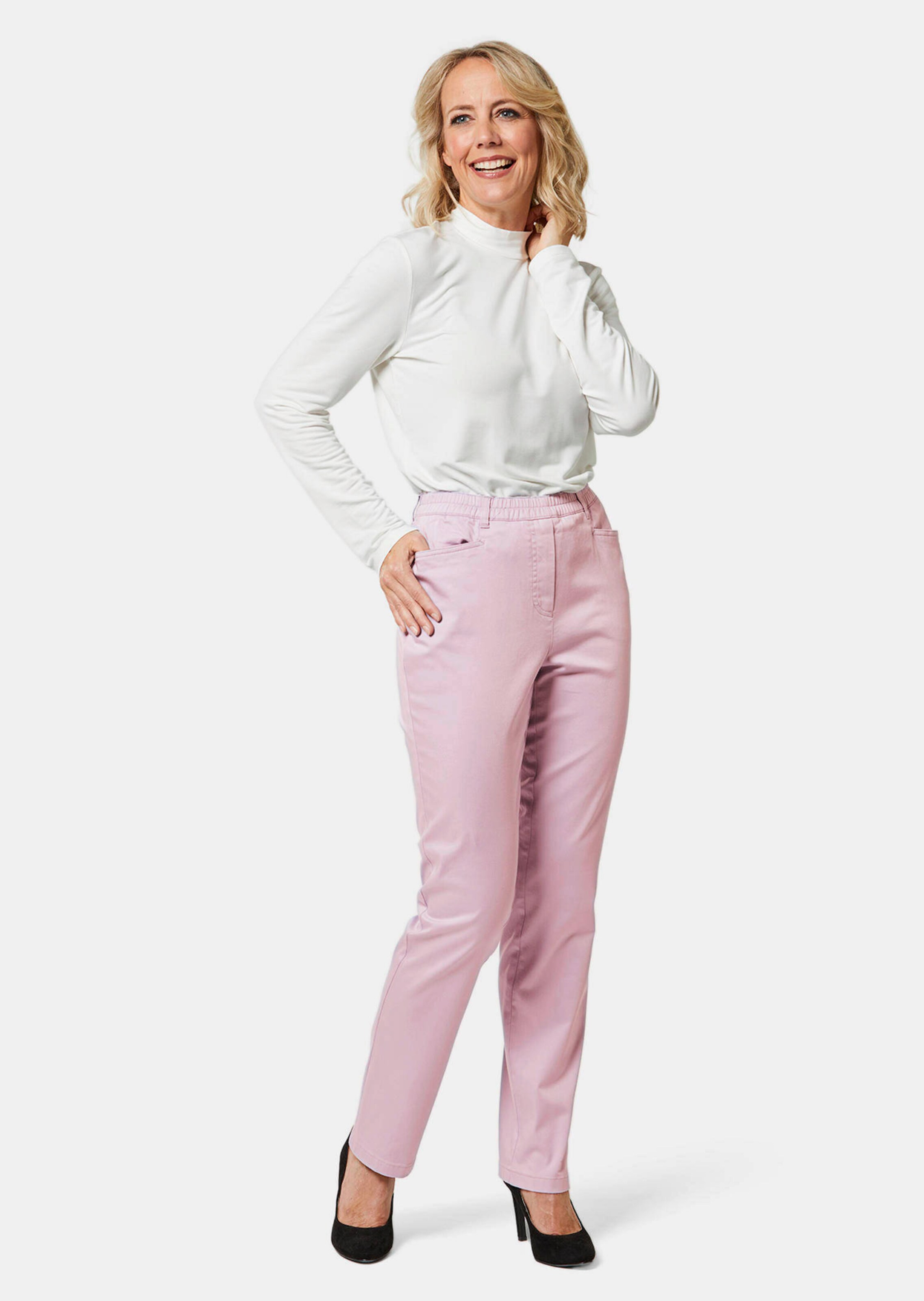 Pantalon léger en coton LOUISA - rosé - Gr. 235 de Goldner Fashion