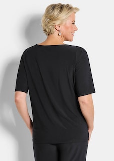 Shirt met watervalhals en glittersteentjes thumbnail 3
