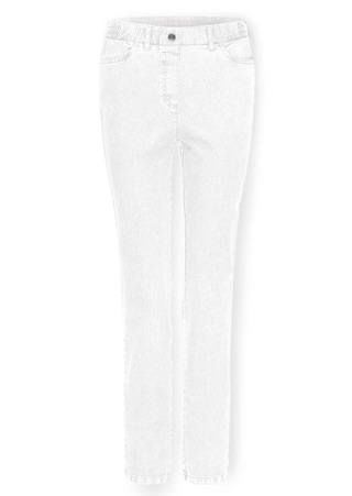 wit Klassieke jeans MARTHA met elastische tailleband
