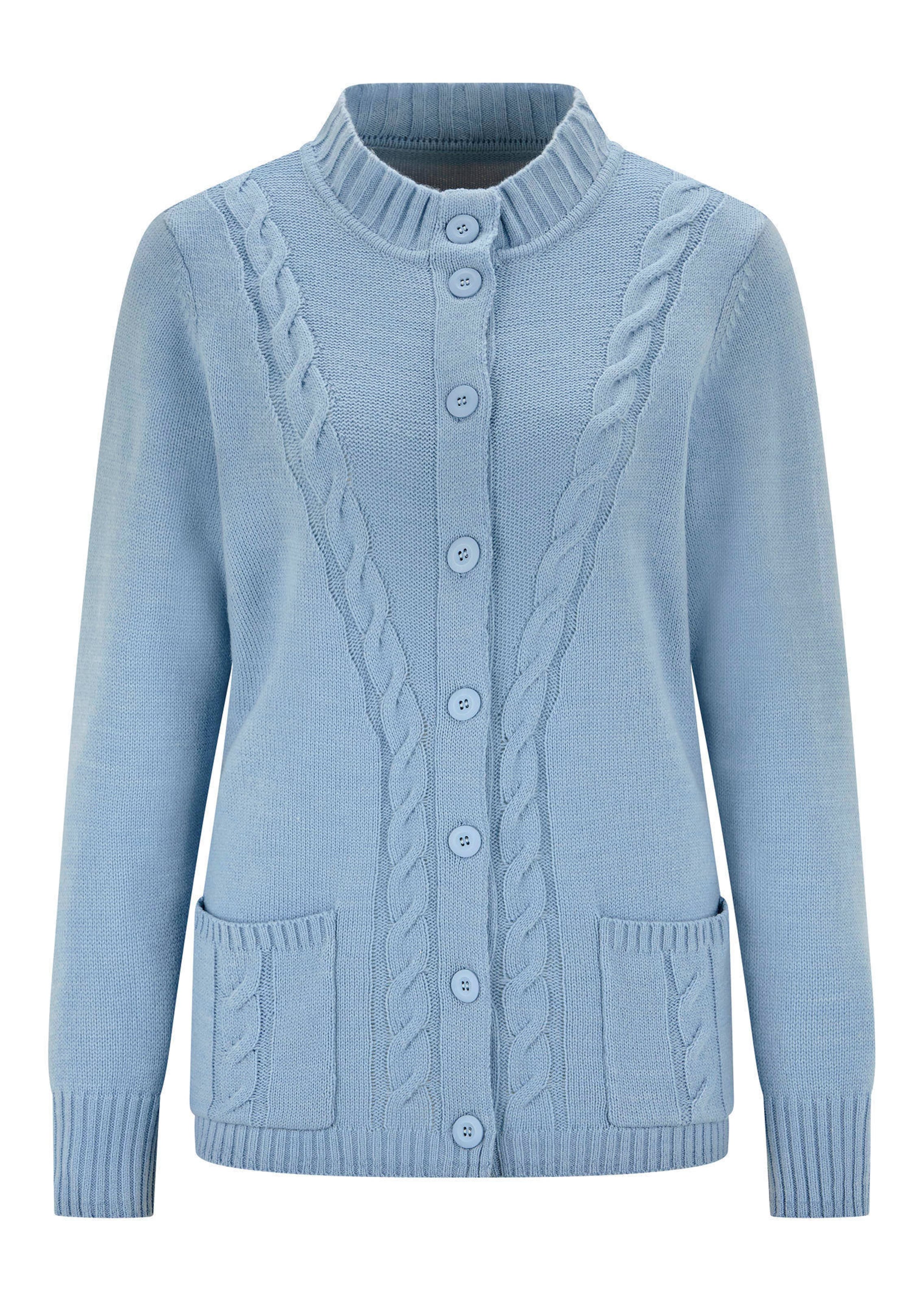 Tricot jasje met gevlochten kabelpatroon