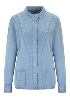 Strickjacke mit platziertem Zopfmuster thumbnail 2