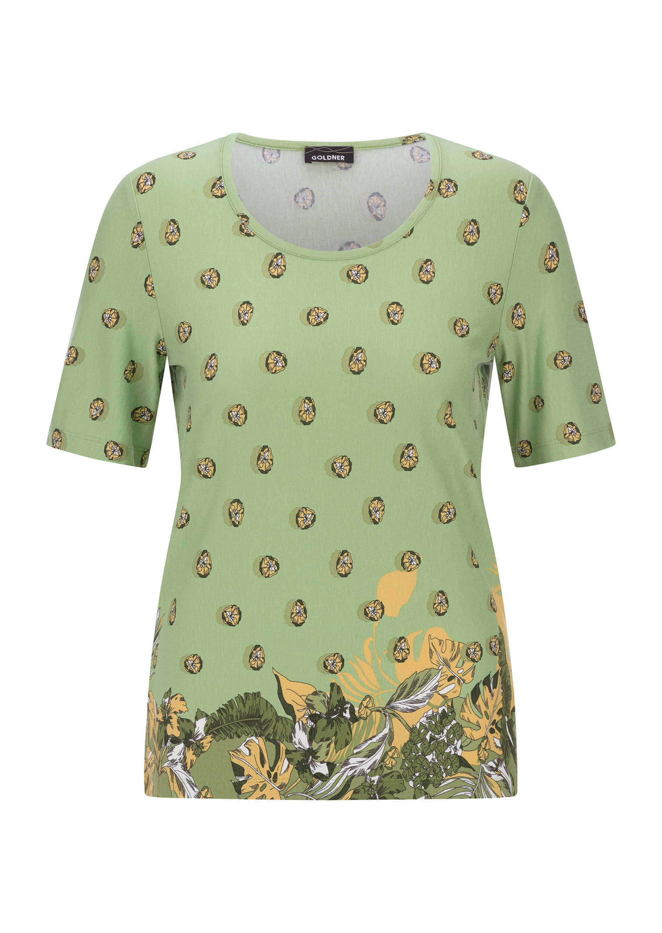 Viskoseshirt mit Blüten- und Blätter-Print