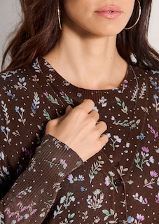 Feine Strickjacke mit Blumenprint thumbnail 5